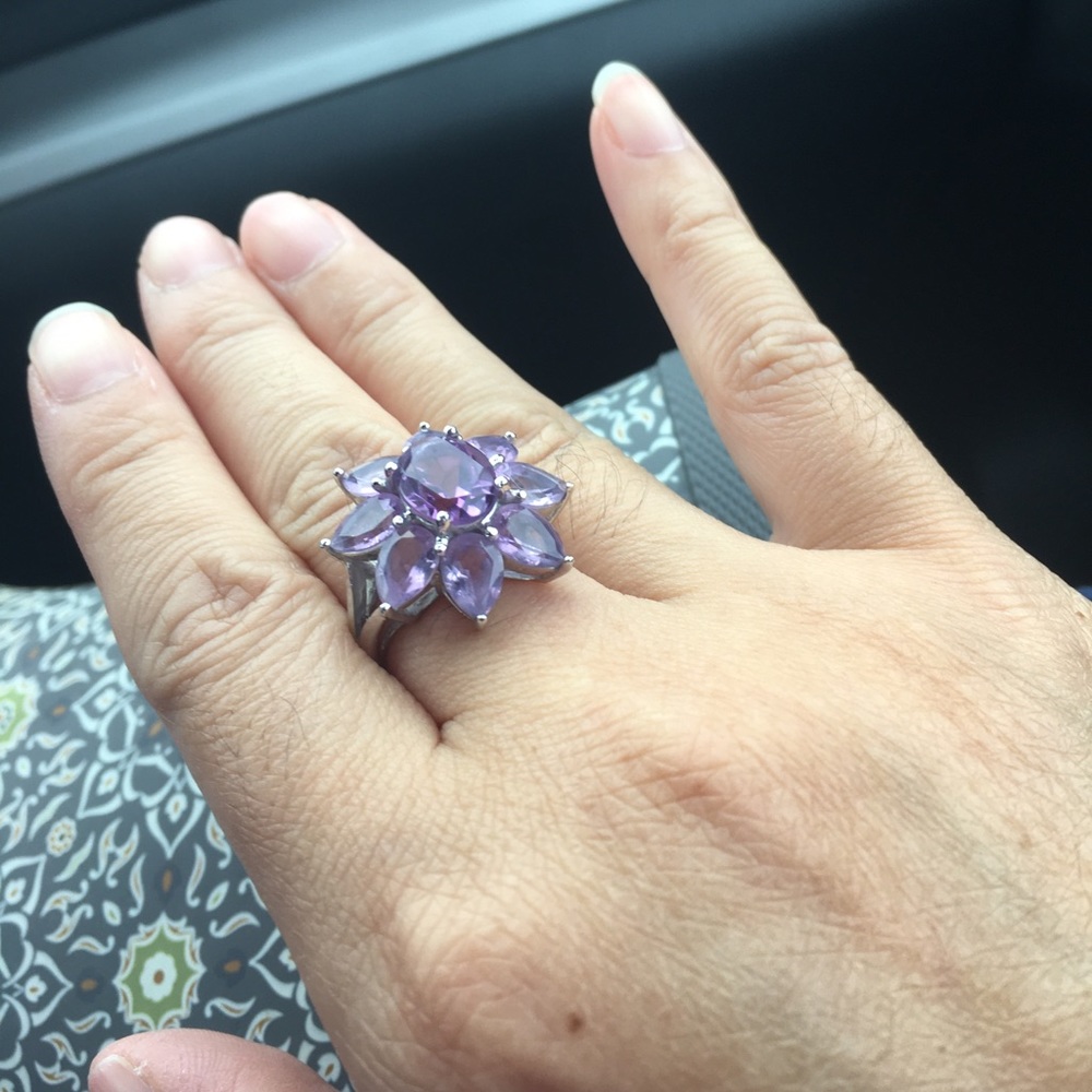 Tanzanite sterling silver ring sz6.5